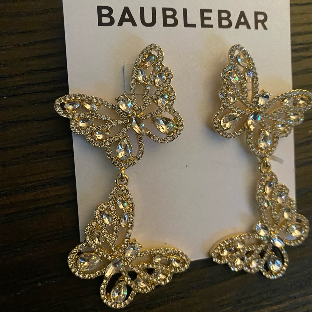 NEW BaubleBar butterfly dangle earrings - Picture 4 of 5